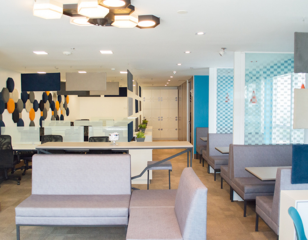 espaço de lounge do coworking broffices goiania